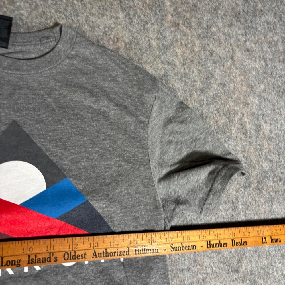 Gildan Park City T-Shirt Mens Small Gray Geometric Mountain‎ Graphic - Picture 4 of 7